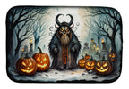 Krampus The Christmas Demon Spooky Halloween Dish Drying Mat