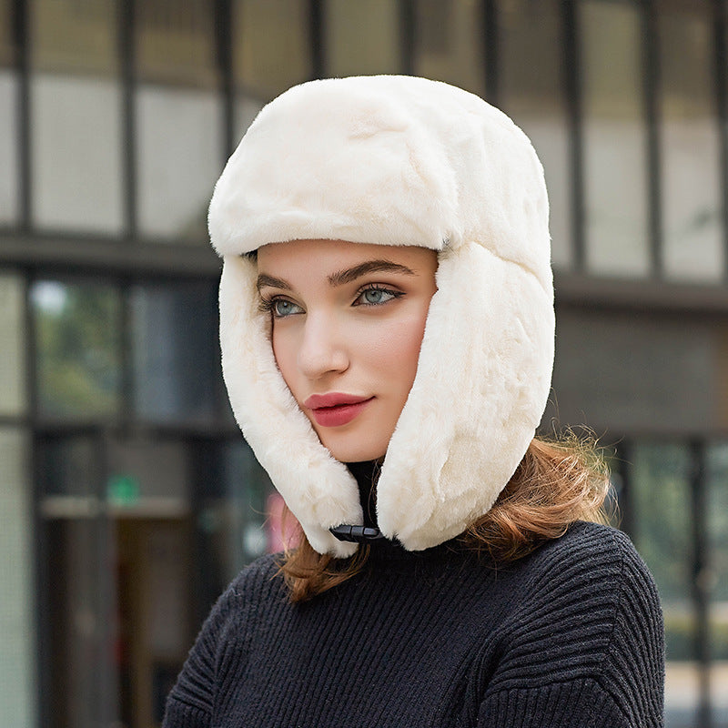 Ladies Plus Size Fleece Ear Protection Cap | Embroidered Cap