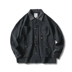 Men's Loose Workwear Jacket with Corduroy Collar