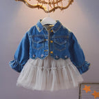 Girls' Denim Jacket and Dress Two-Piece Set (0-4 Years)