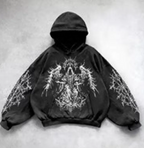 Hooded Printed Hip Hop Y2G Streetwear Sweatshirt | Streetwear