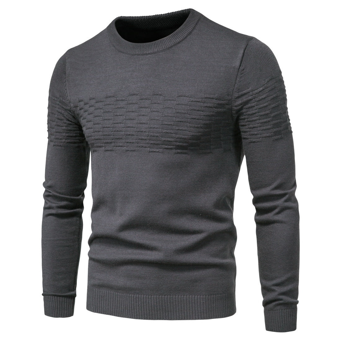 Casual Slim Fit Round Neck Pullover Shirt for Men | Streetwear
