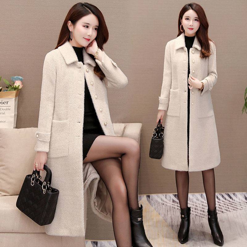 High-Quality Slim Thin Woolen Coat for Women