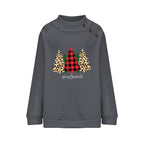 Loose Long Sleeve Round Neck Button Sweater for Women