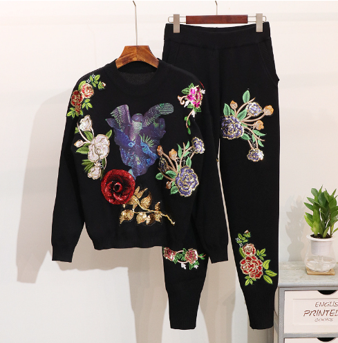 Janaina Sweater Set with Knitted Design
