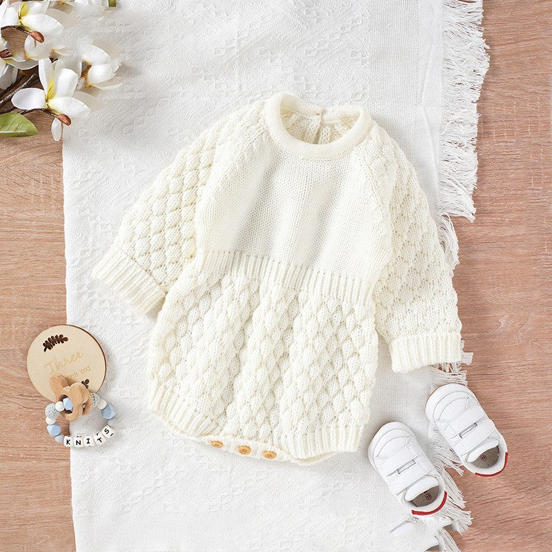 Children's Knitting Wool Triangle Bodysuit