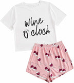 Elegant Women's Pajamas Set with Short Sleeves and Shorts
