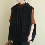 Spring Women's Sleeveless Hooded Tank Top Vest