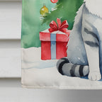 Aegean Cat By the Christmas Tree House Flag