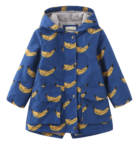 Children's Printed Parka Jacket with Hood (One Piece)