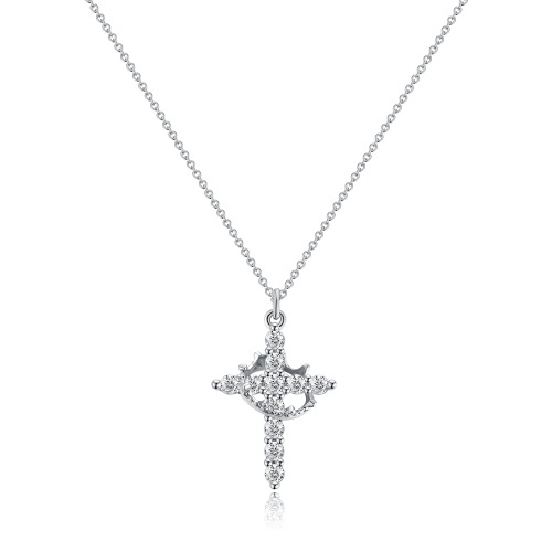 [Duplicate] Rotatable Cross Crown Necklace