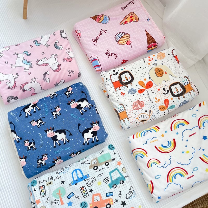 Child's Air Conditioner Comfort Blanket & Beanie | Embroidered Cap