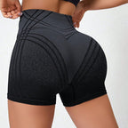 High Waisted Gradient Fitness Shorts for Women