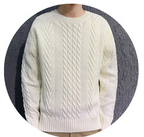 Men's Thick Yarn Knitted Sweater with Twists