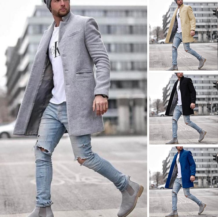 Chic Solid Color Long Warm Coat