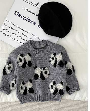 Panda Sweater for Boys - Spring/Fall 2023 (One Piece)