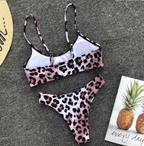 Women's Neon Leopard Print Bikini Set