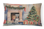 Schnauzer Christmas Throw Pillow