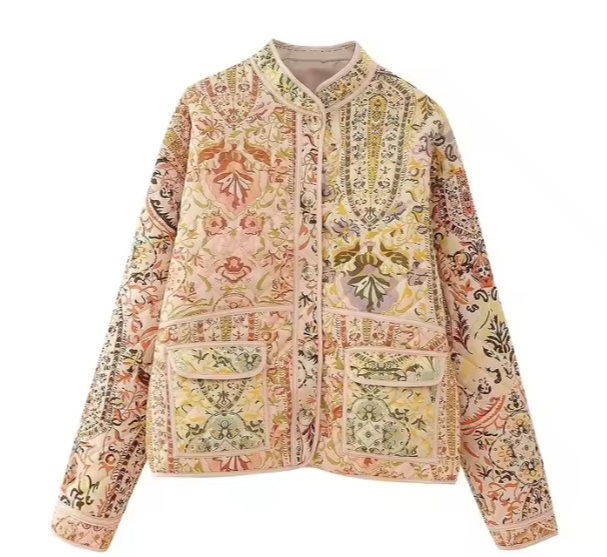 Women's Patchwork Woollen Jacket