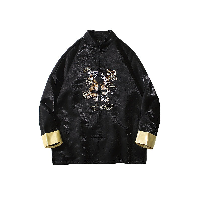 Embroidered Chinese Tang Shirt for Men - Kung Fu Jacket