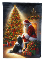 Tibetan Terrier and Santa Claus House Flag