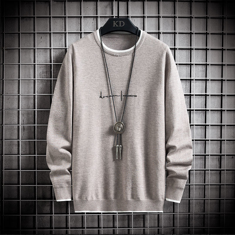 2023 Korean Fashion Long Sleeve Pullover Sweater for Men | Streetwear