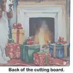 Welsh Springer Spaniel Cozy Christmas Glass Cutting Board