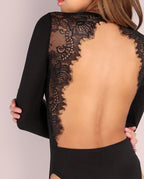 Lace Halter Bodysuit with Cutout Design for Women