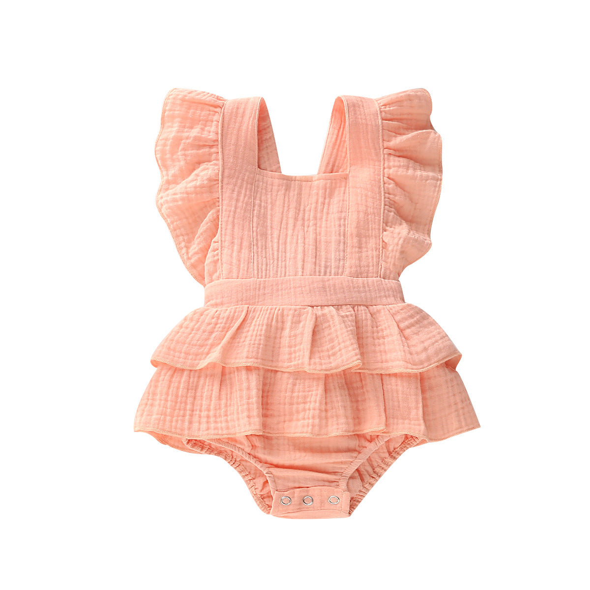 2021 Summer European Baby Bodysuit with Bow