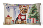Yorkie Christmas Throw Pillow