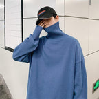 Men's Warm Turtleneck Sweater in Solid Color