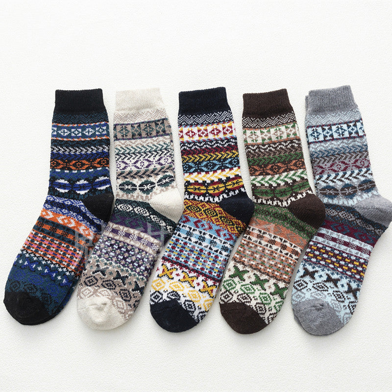 Ethnic Style Women's Tube Wool Socks