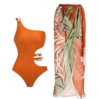 2024 Fashionable Print Bikini with Cover-Up Skirt