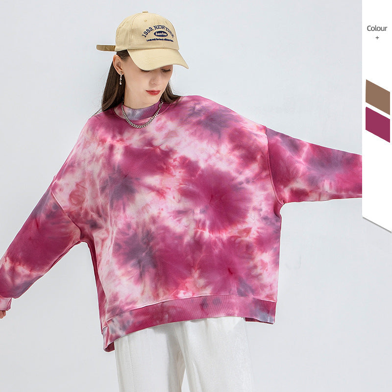 Women’s Oversized Printed Long Sleeve Sports Sweatshirt | Streetwear