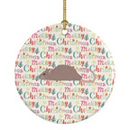 Satin Rat Christmas Ceramic Ornament