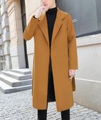 Men's Woolen Trench Coat - Mid-Length Style
