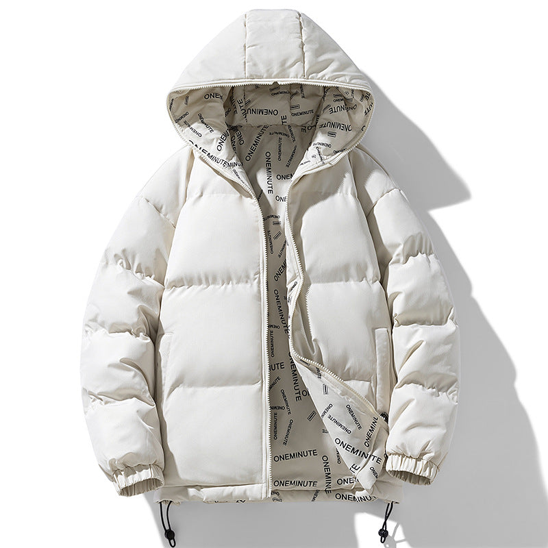 Men's Puffer Jacket with Hood (One Piece)