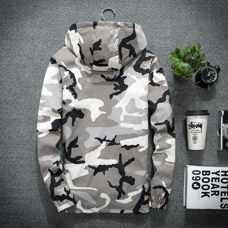 Autumn Hip Hop Jacket for Men and Women with Camouflage