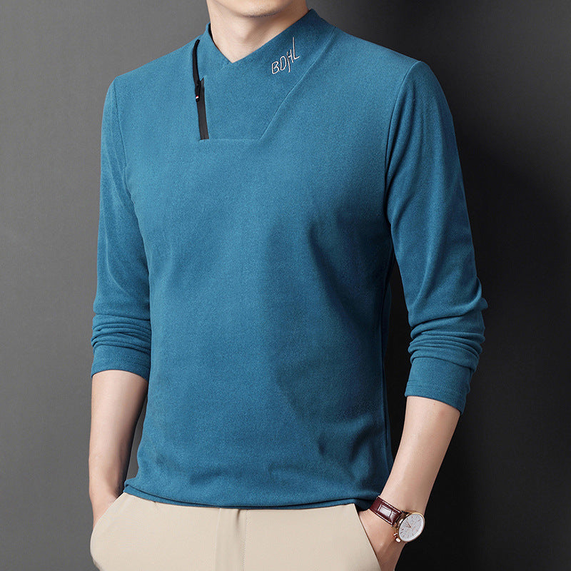 Men's Double-Sided Velvet Long Sleeve Sweater