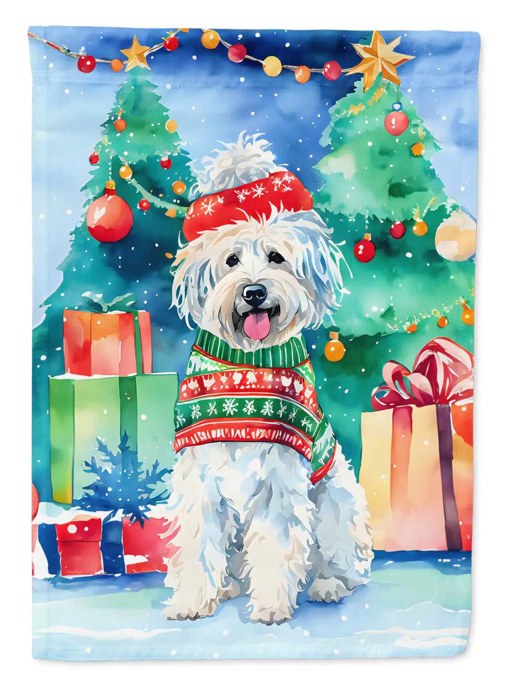 Puli Christmas Garden Flag