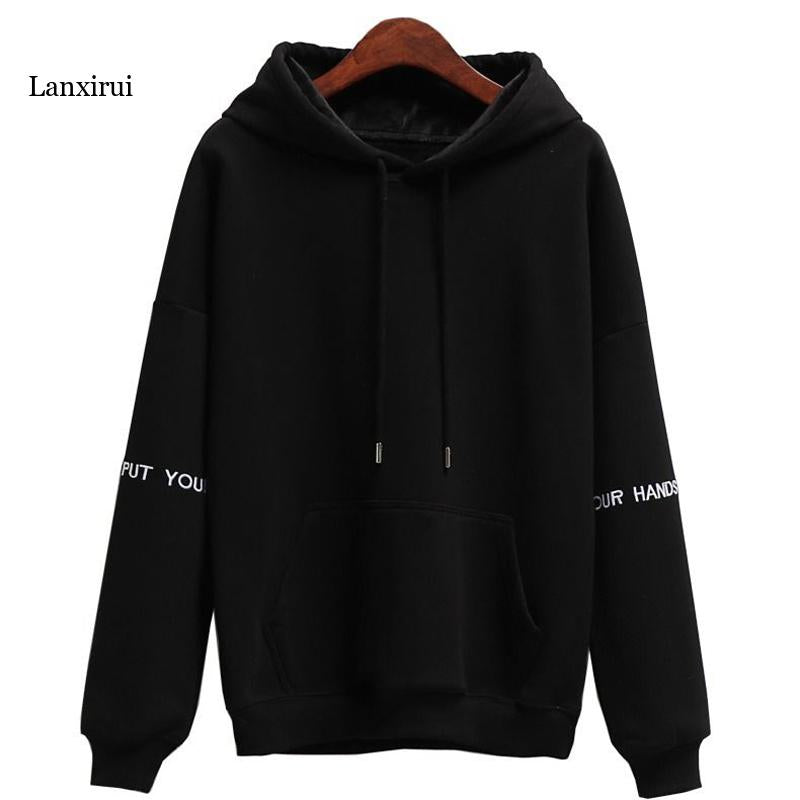 Women's Velvet Hoodie with Embroidered Casual Tops | Streetwear