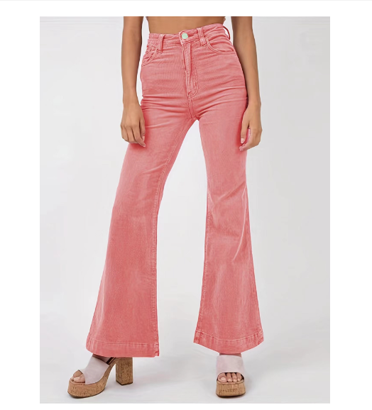 Corduroy Wide Leg Bell Bottoms (Single Item)