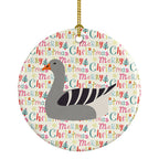 Pilgrim Goose Christmas Ceramic Ornament