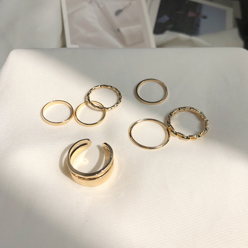Korean Style Dual-Layer Cross Design Ring