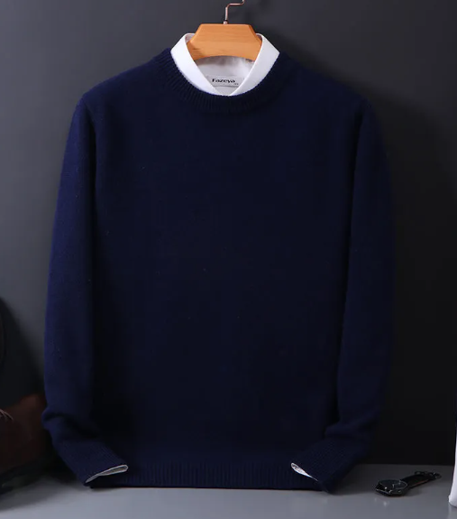 Men's Oversized Knit Round Neck Sweater