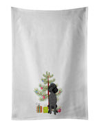 Poodle Standard Black Christmas Kitchen Towel Set of 2