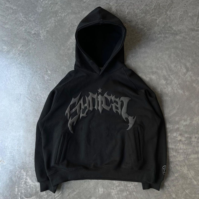 Vintage Gothic Zip Hoodie | Streetwear