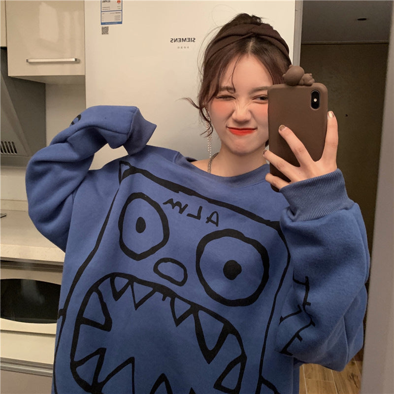 Round Neck Casual Loose Sweater for Couples