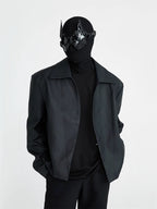 Minimalist PU Leather Jacket for Men - Spring/Fall 2024