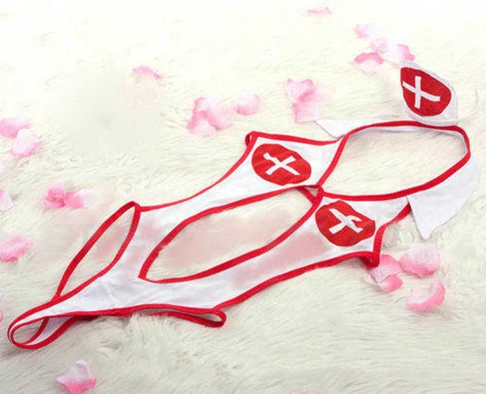 Sexy Nurse Babydoll Lingerie Costumes for Women
